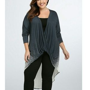 Torrid Ombré Drape Front Top
